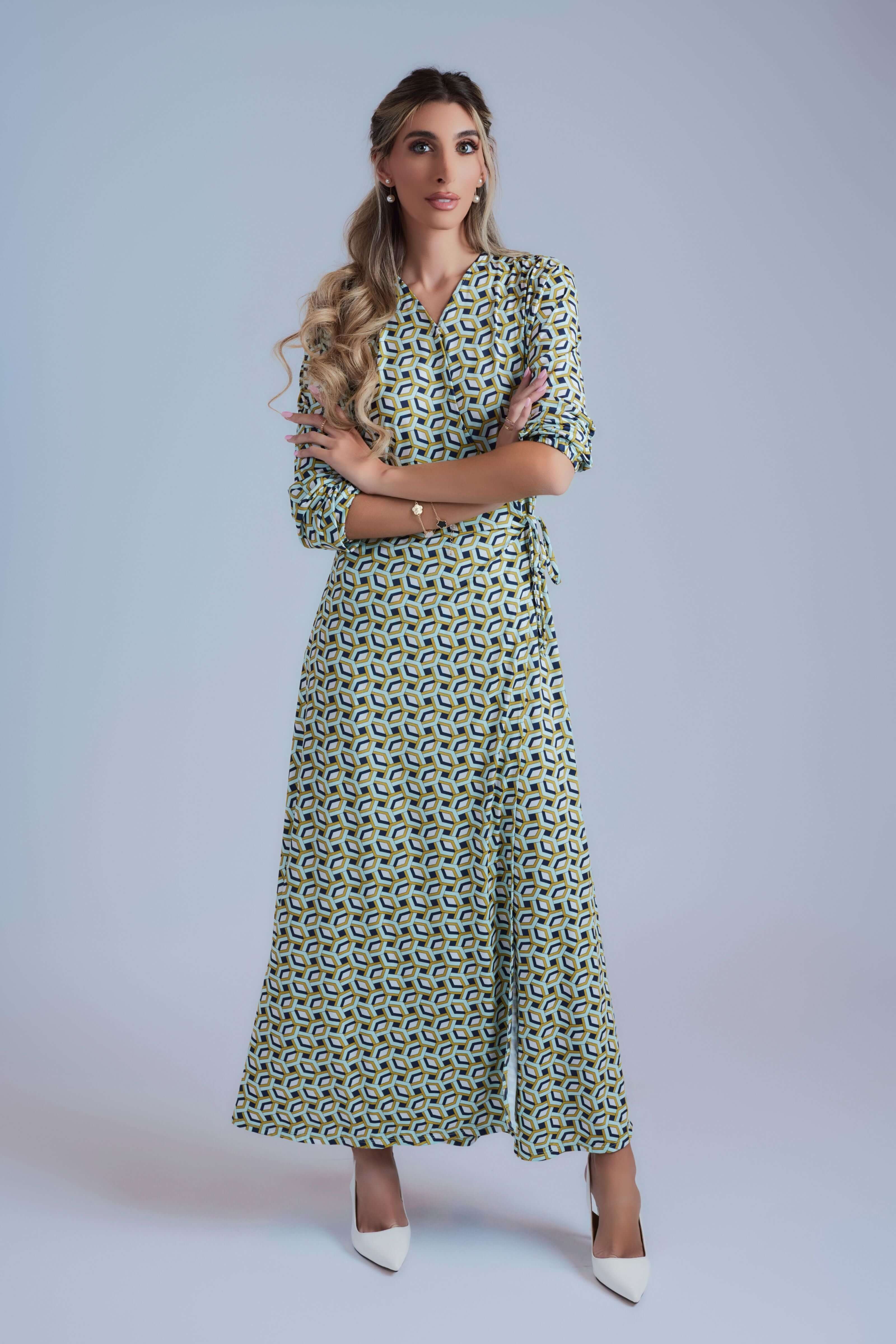 Side Tie Maxi Dress - Pale Green - Olivvi World