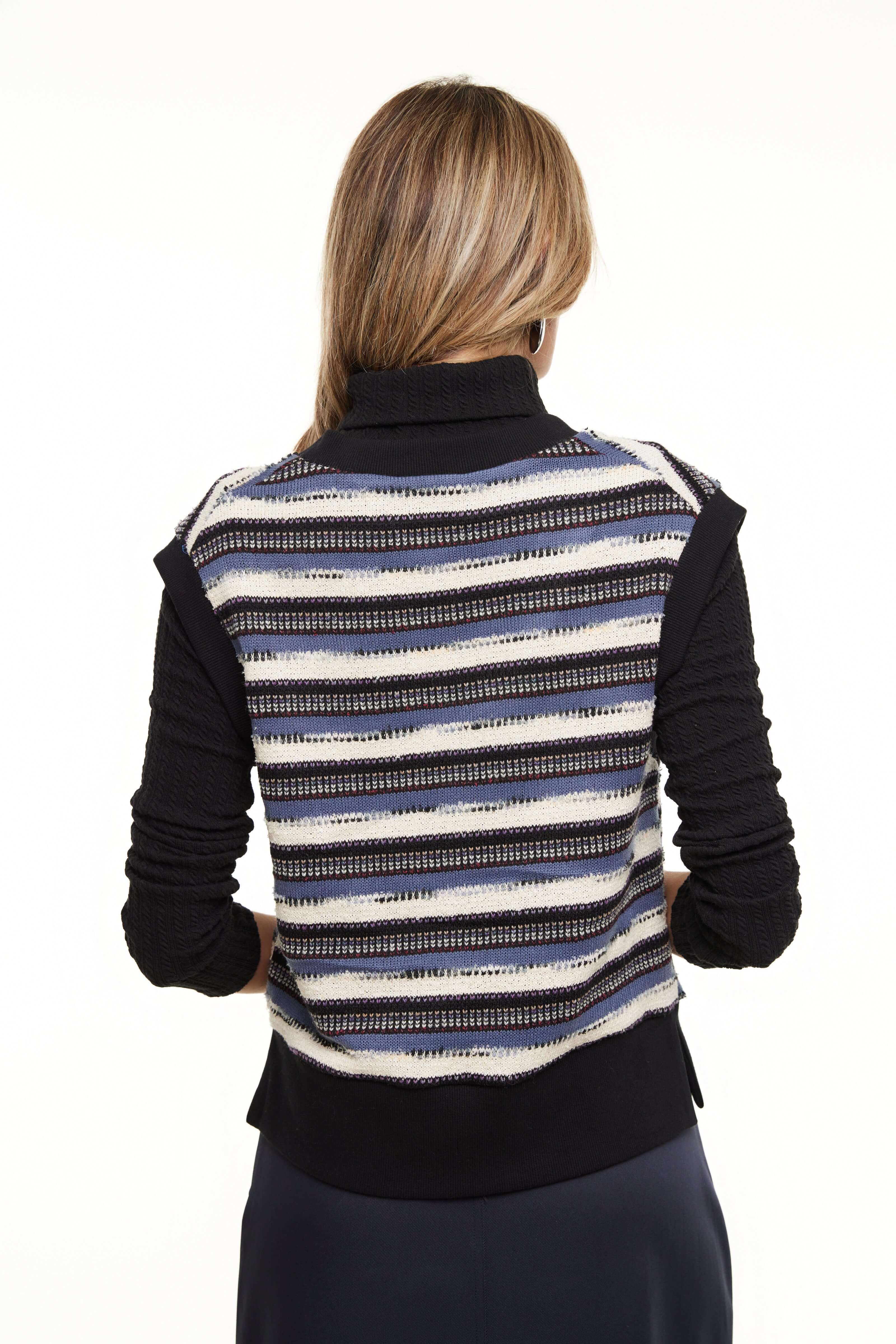 Ivy-V Women’s Vest, Blue/Purple – Olivvi World