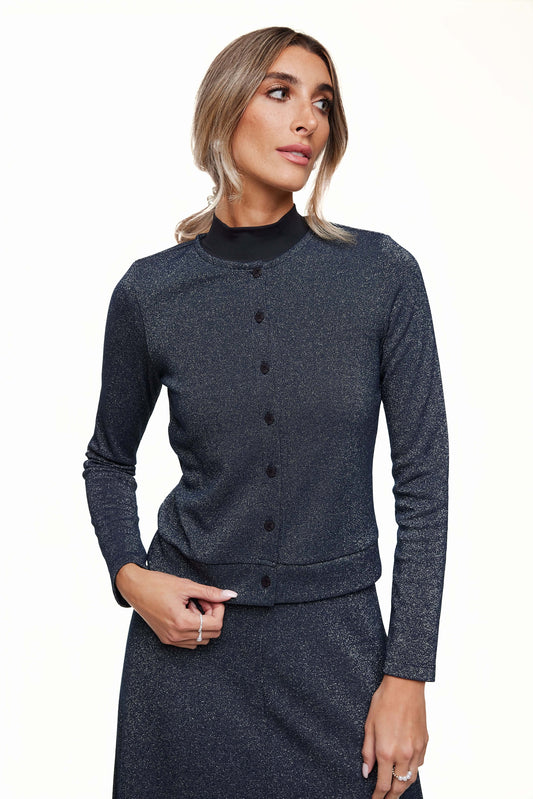 Shimmer Embellished Cardigan, Navy – Olivvi World