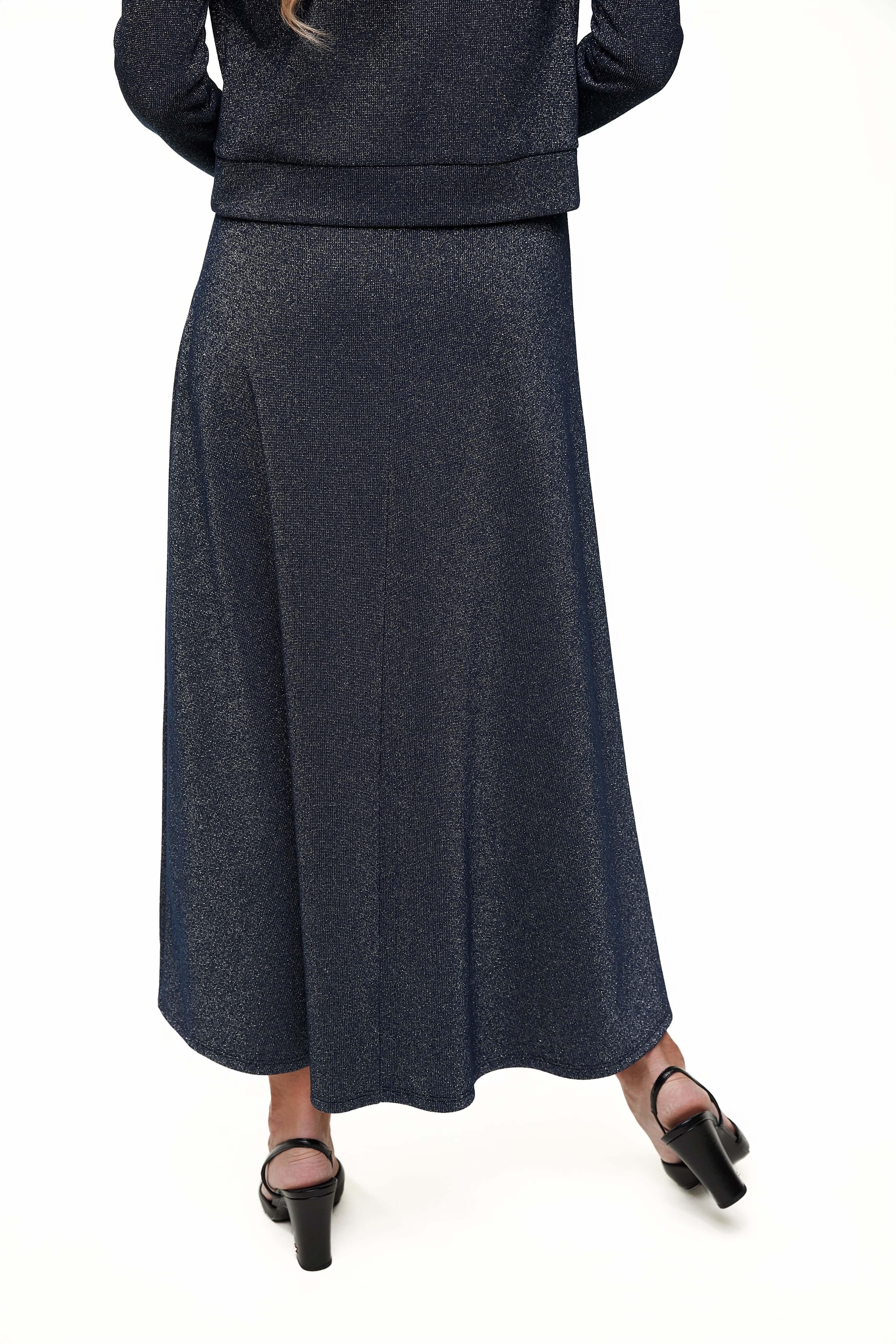 Shimmer Embellished Maxi Skirt, Navy – Olivvi World