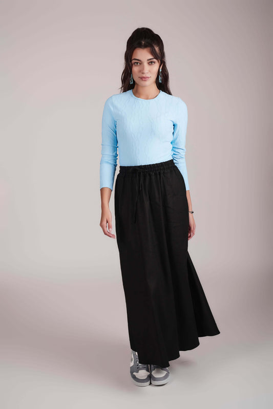 Cupro Skirt - Black - Olivvi World