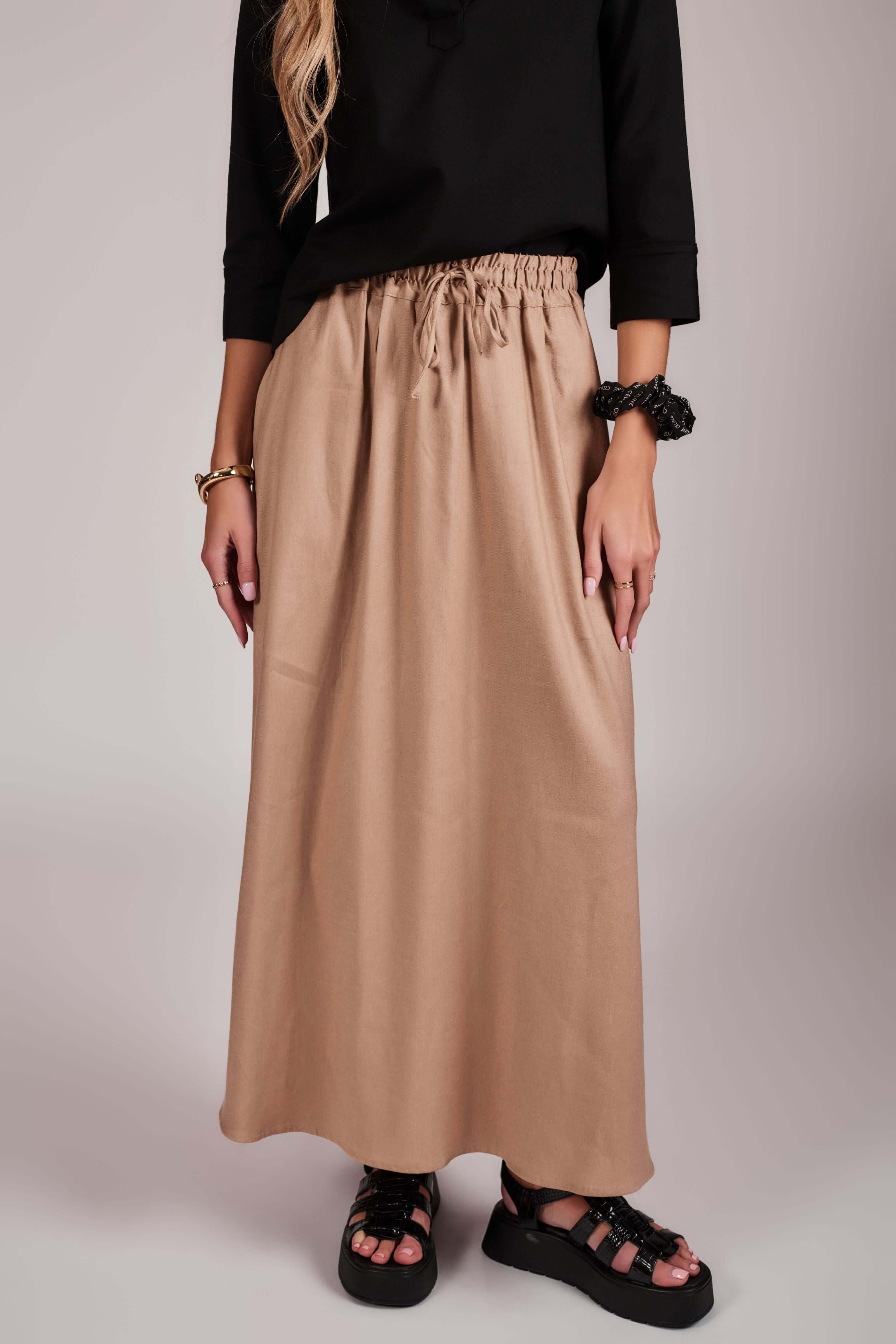 Cupro Skirt - Beige - Olivvi World