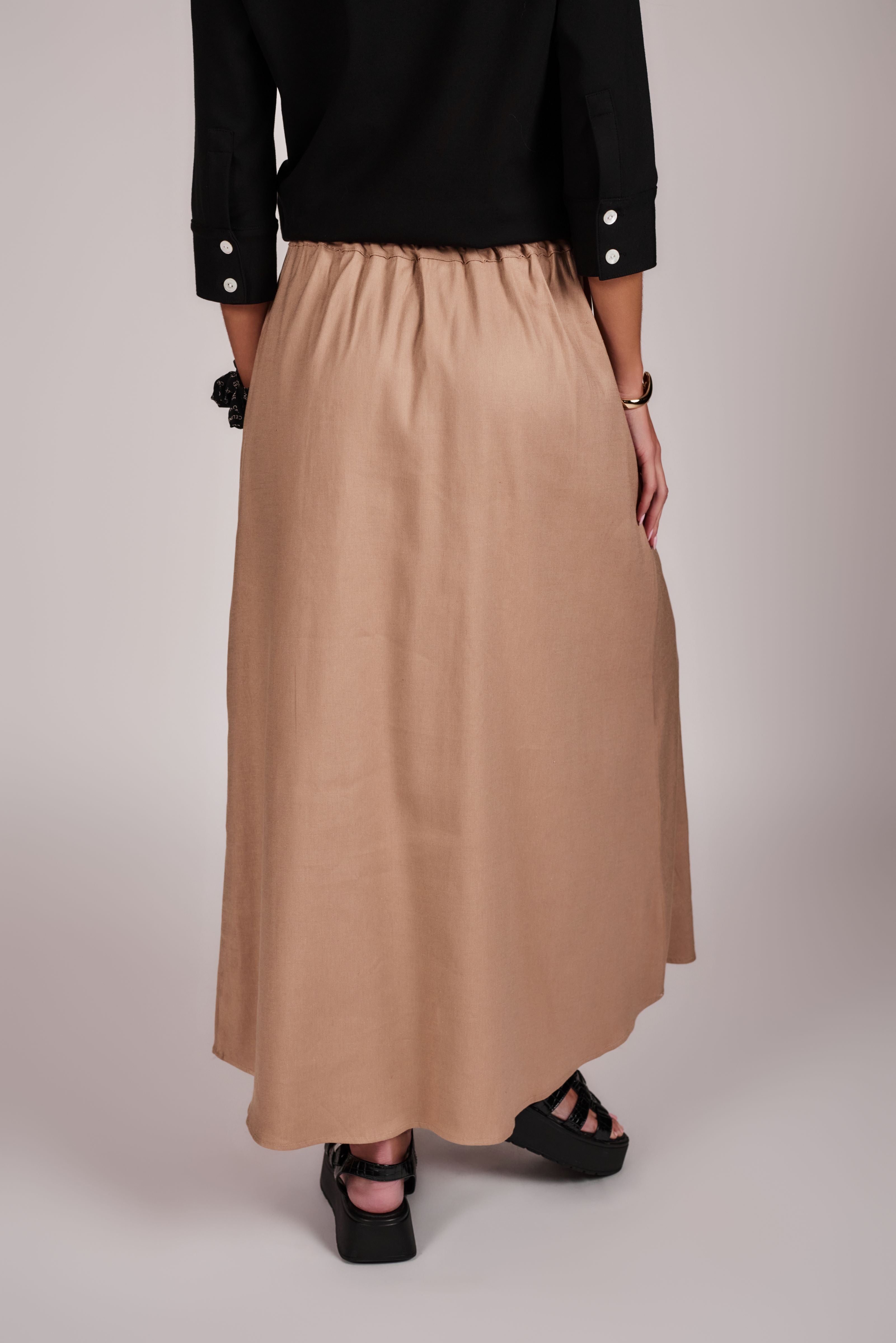 Cupro Skirt - Beige - Olivvi World