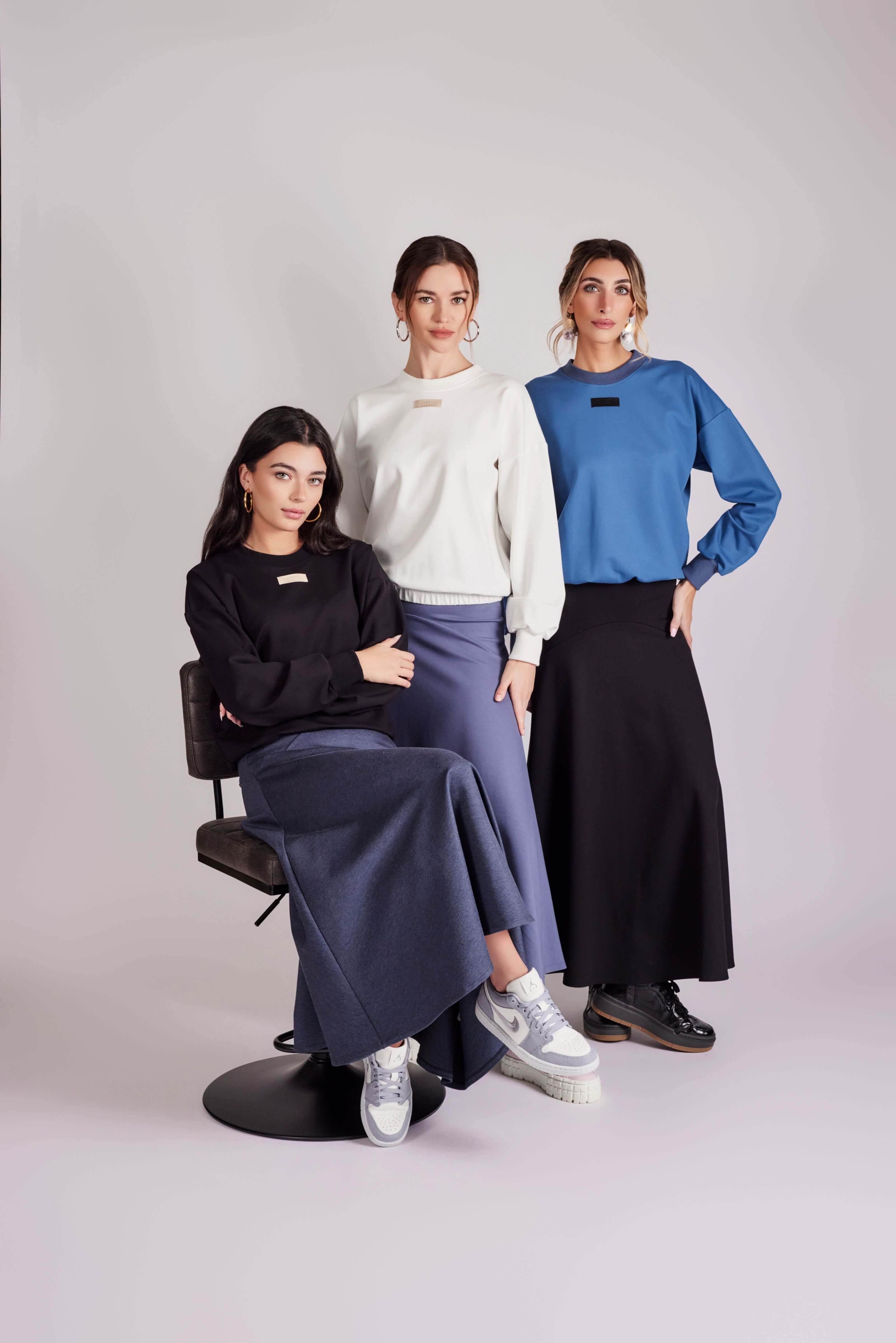 Curved Panel Skirt - Black - Olivvi World