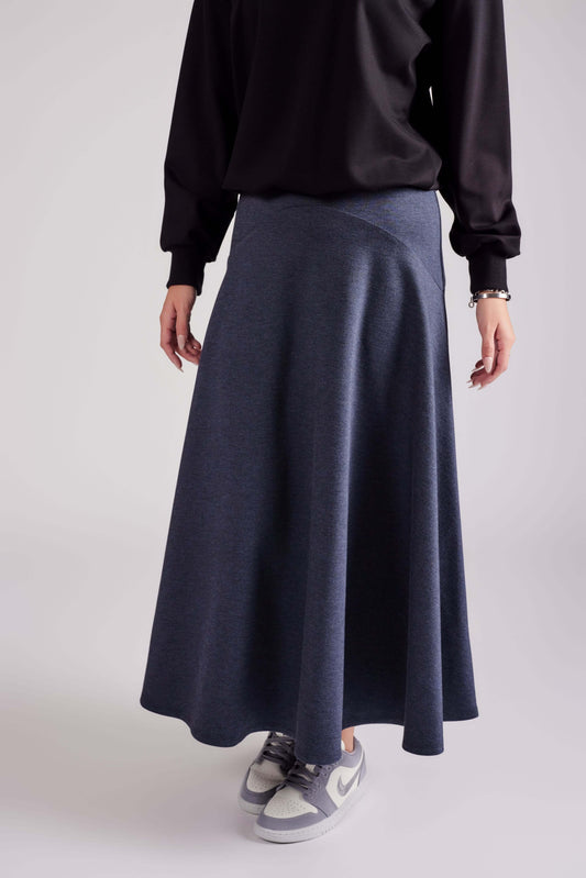 Curved Panel Skirt - Heather Lake - Olivvi World