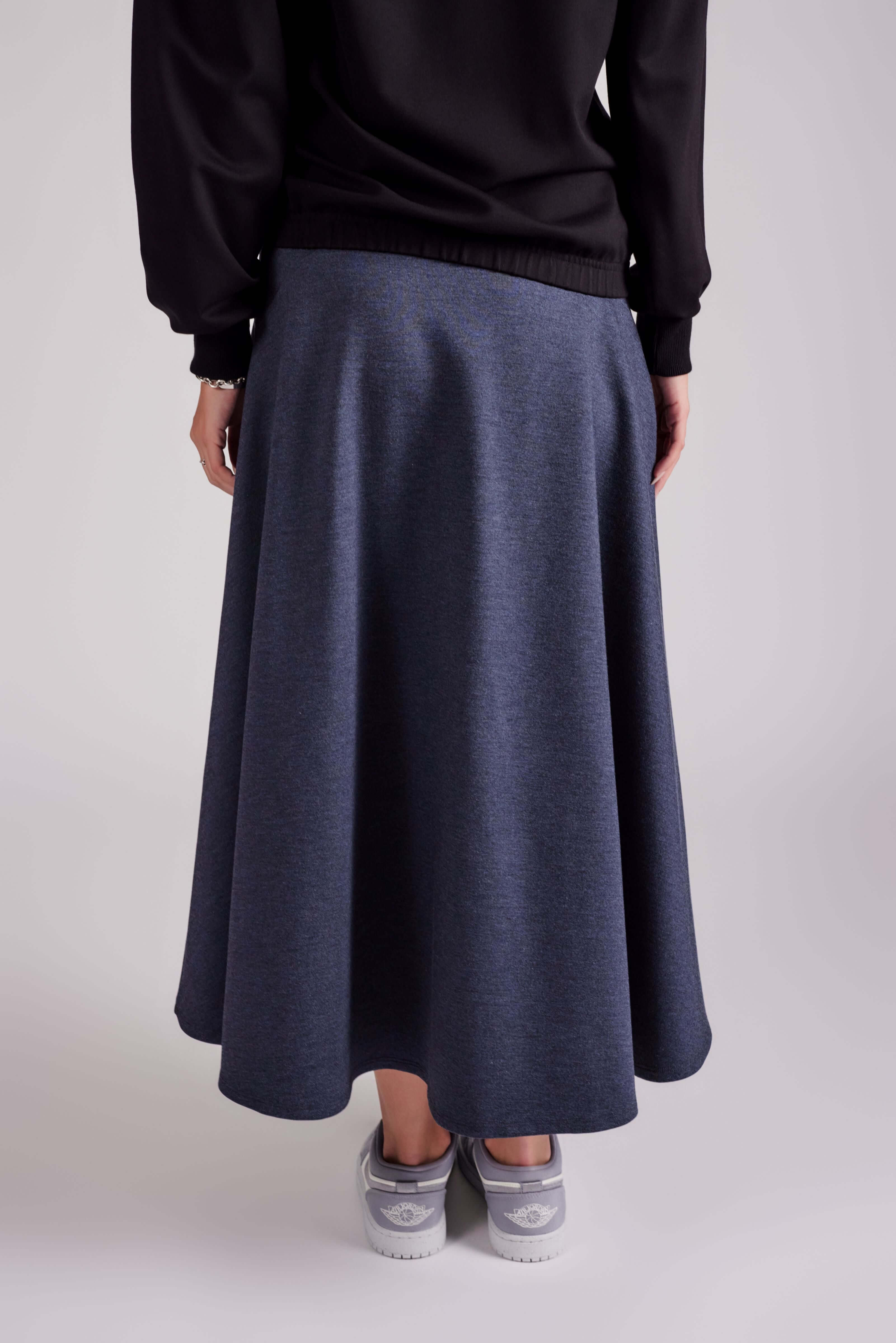 Curved Panel Skirt - Heather Lake - Olivvi World