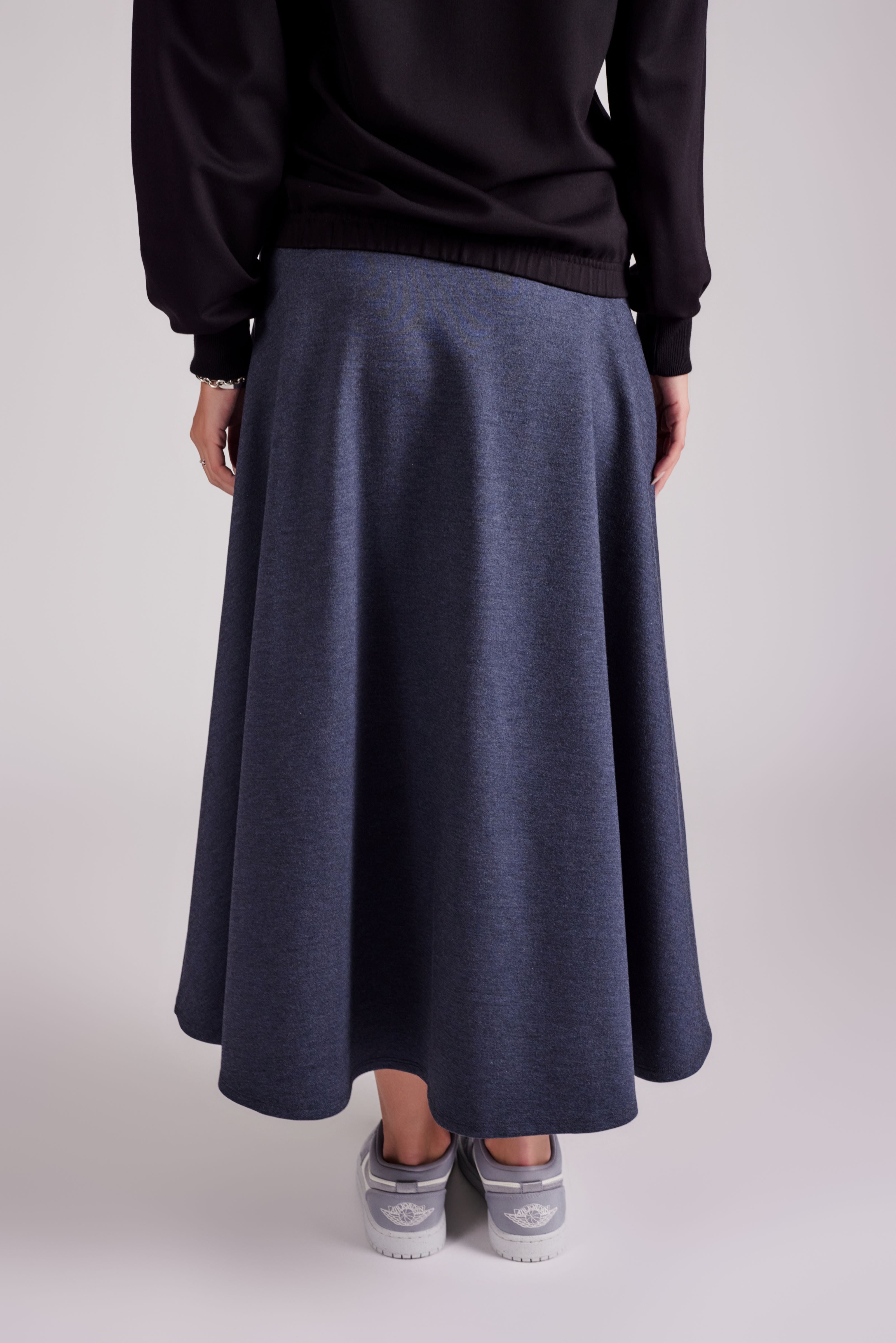 Curved Panel Skirt - Heather Lake - Olivvi World