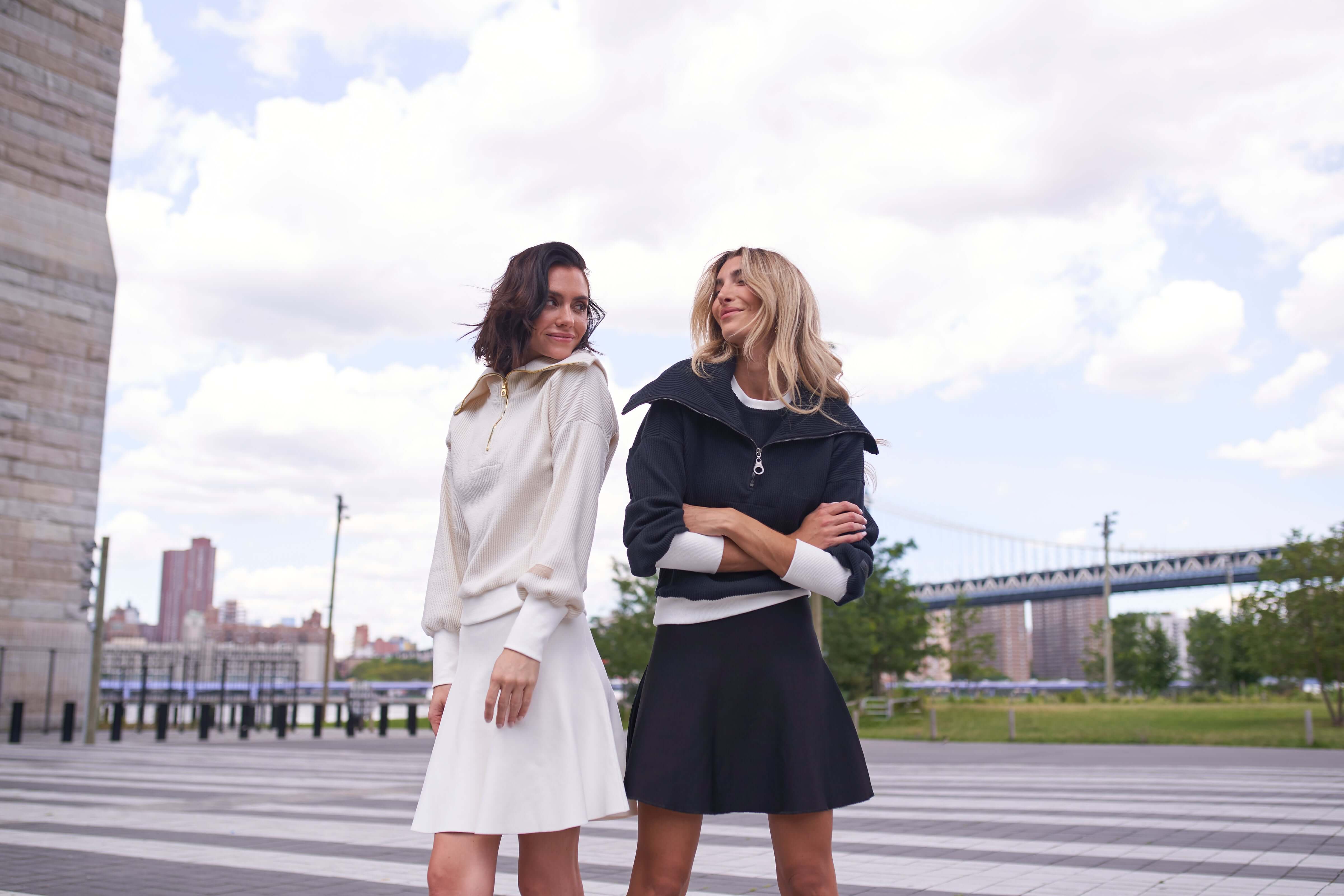 Double Layer Pullover - Black and White - Olivvi World
