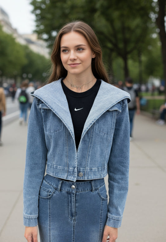 Livvy Cropped Denim Jacket