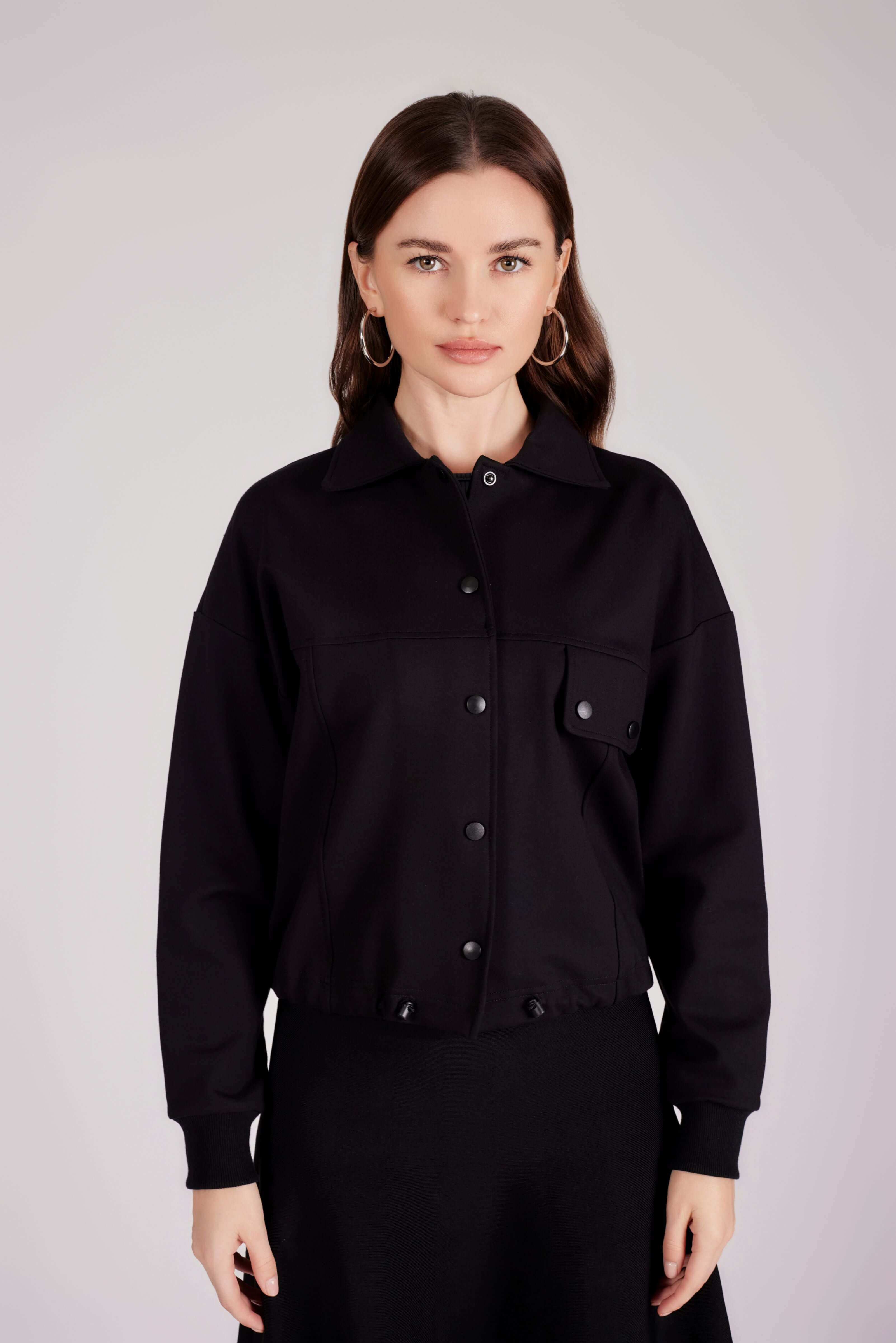 Kendall Snap Jacket - Black - Olivvi World