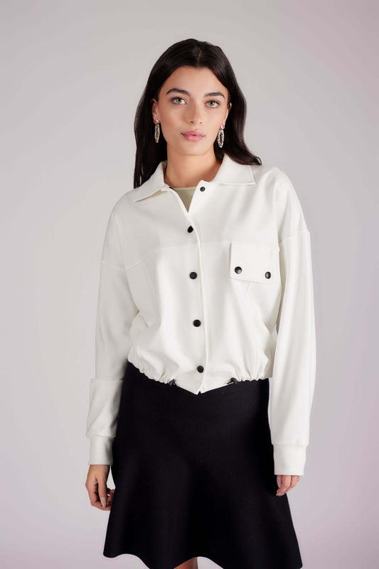 Kendall Snap Jacket - Ivory - Olivvi World