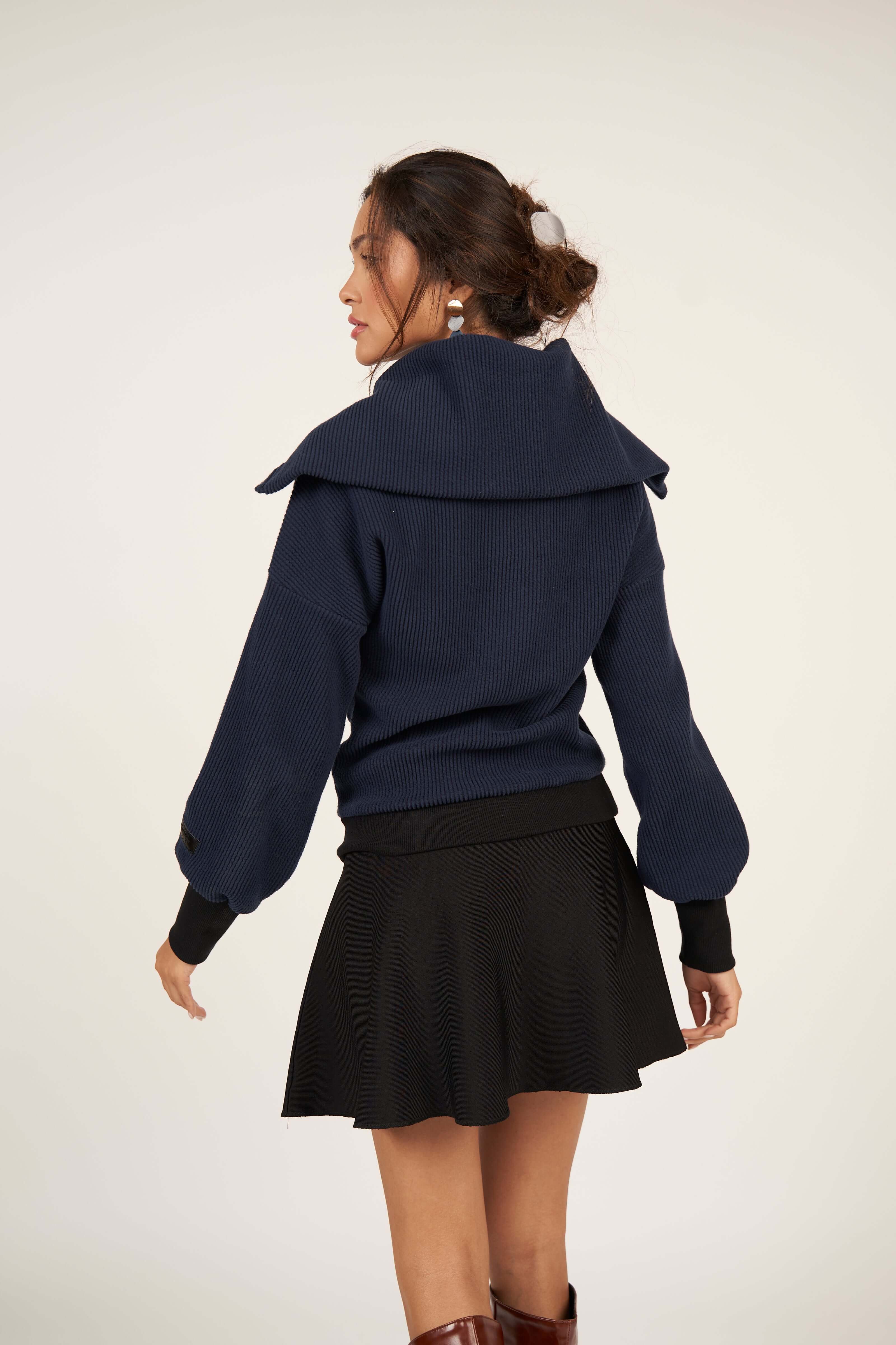 Double Layer Pullover - Navy and Black - Olivvi World