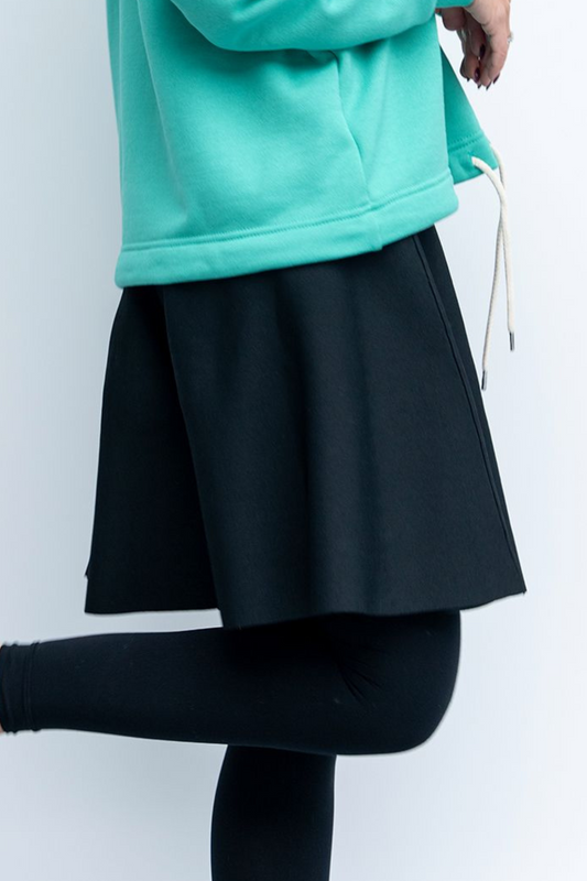 Knit Brooklyn Short Skirt - Black - Olivvi World