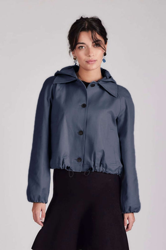 Short Trench Coat - Slate Blue - Olivvi World