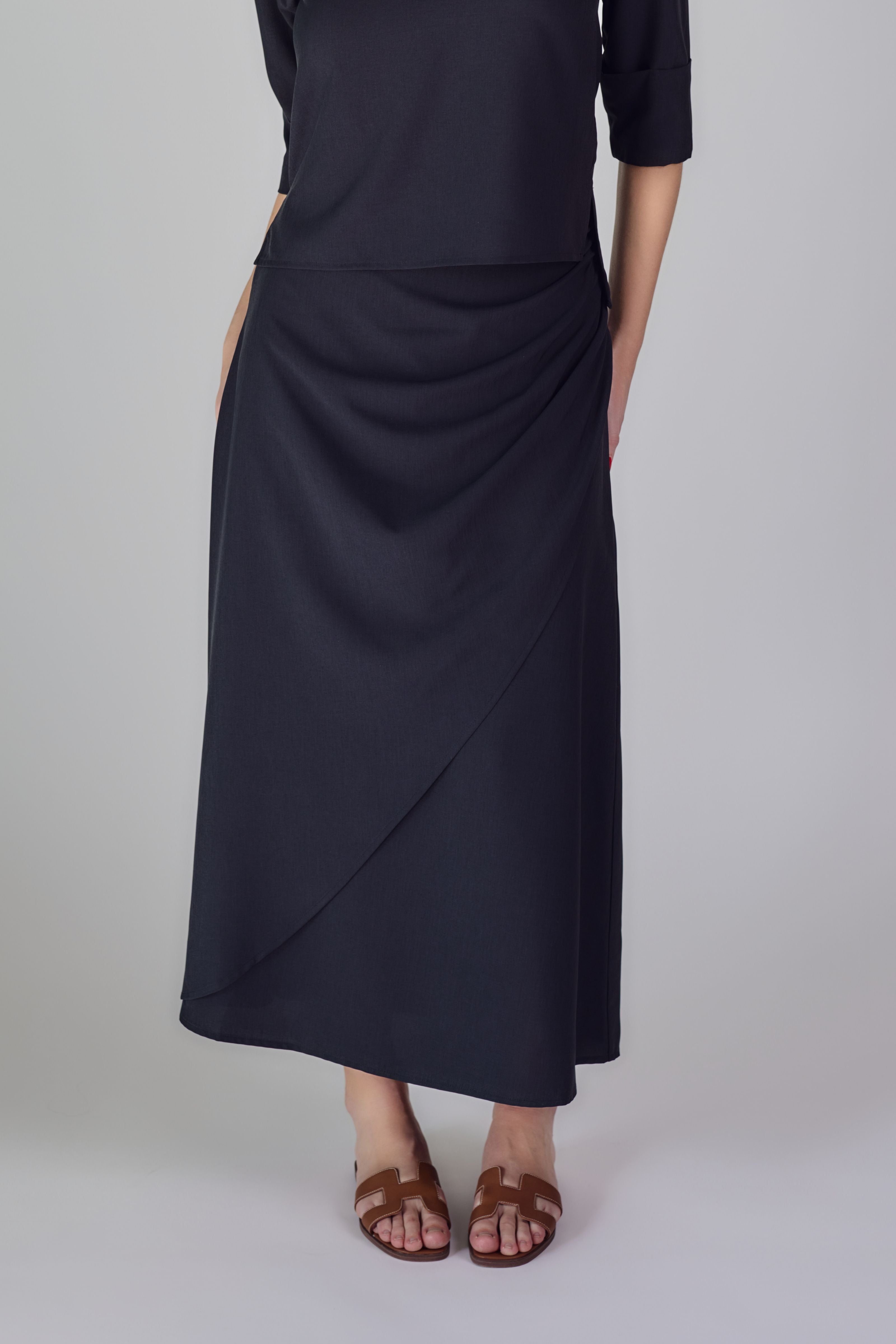 Tulum Wrap Skirt - Black - Olivvi World
