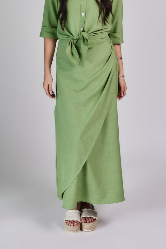 Tulum Wrap Skirt - Forest Green - Olivvi World