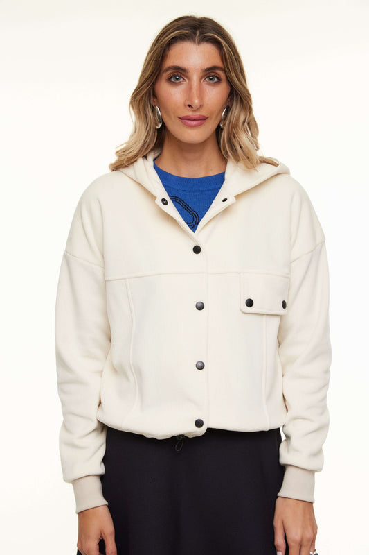Autumn Snap Women’s Hoodie Jacket, Ivory – Olivvi World