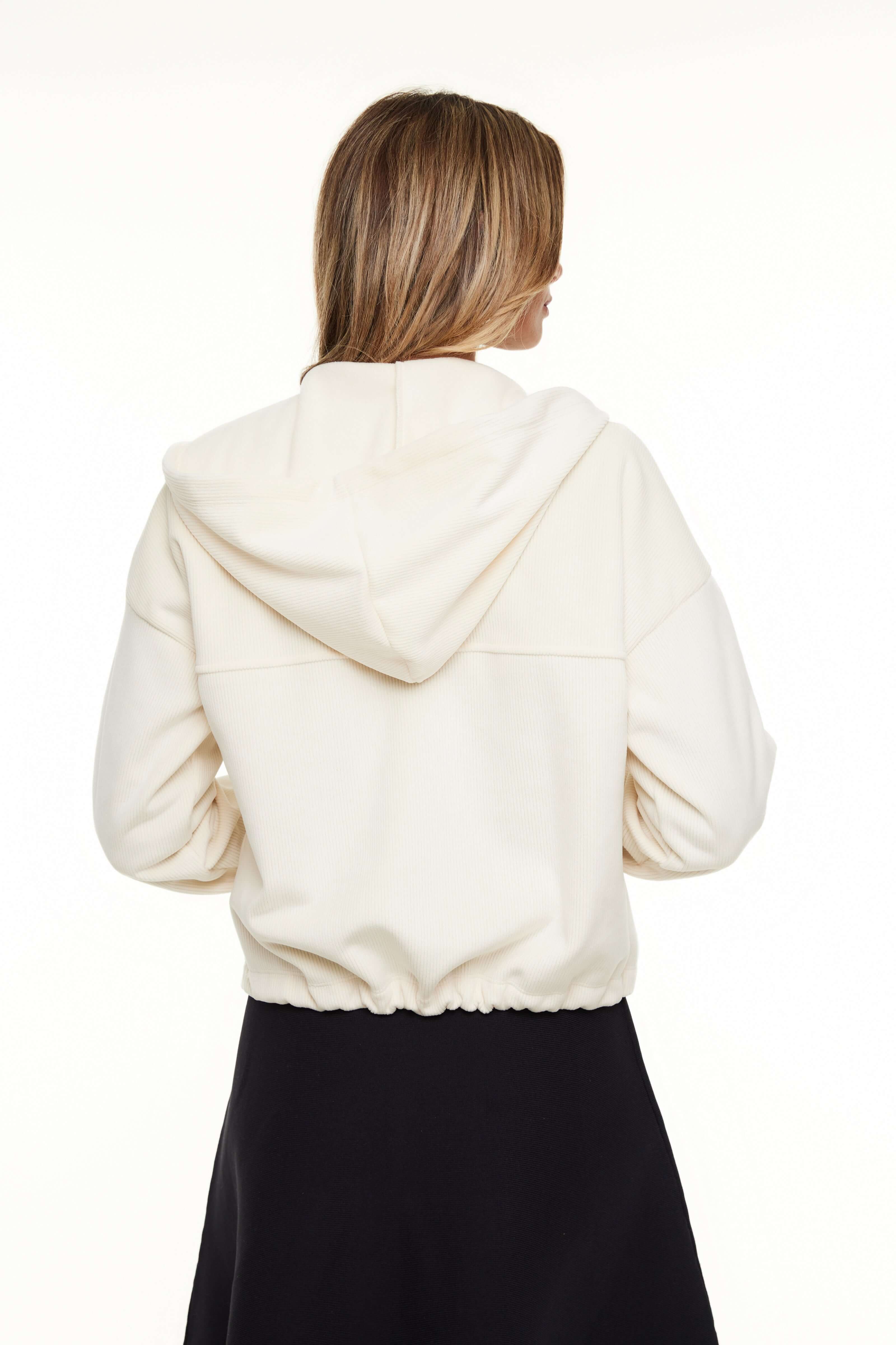 Autumn Snap Women’s Hoodie Jacket, Ivory – Olivvi World