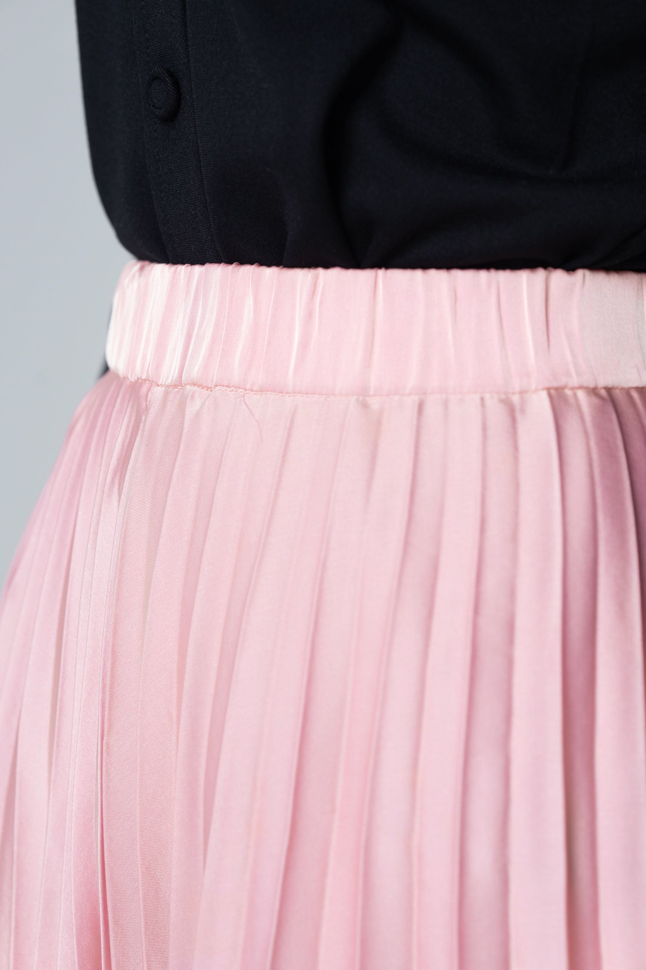 Pleated Maxi Skirt - Pink - Olivvi World